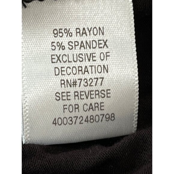 Candies‎ Womens Black Tank Top Rayon/Spandex V-Neck Strappy Large - Picture 6 of 7